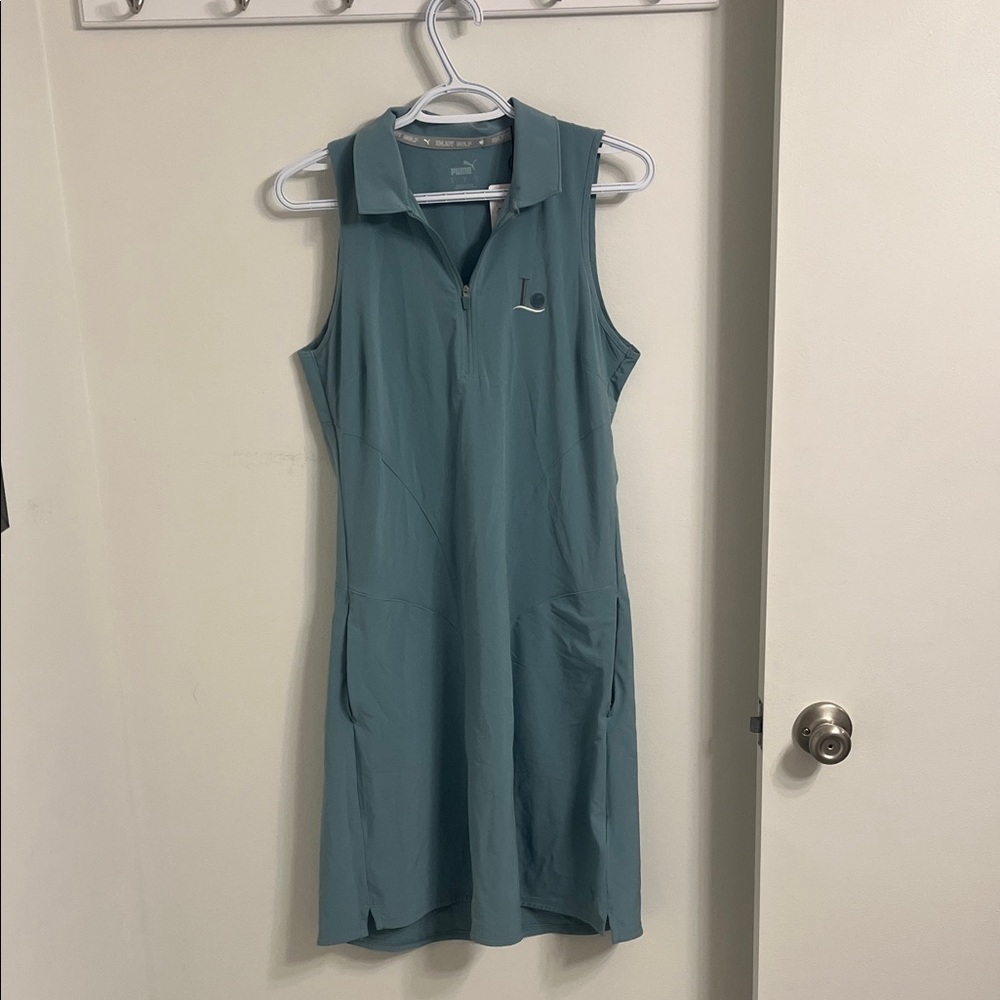 Teal Sleeveless Golf Dress with Shorts